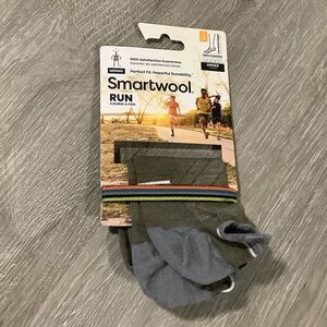 Smartwool olive & grey run socks